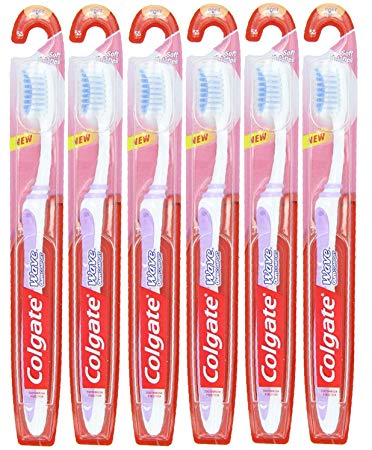 Colgate Wave Gum Comfort Toothbrush, Ultra Soft, Compact Head - Pack of 6