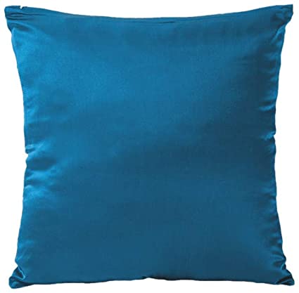 Tim & Tina 100% Pure Mulberry Luxury Silk Satin Pillowcase,Square Decorative Throw Pillow Case Cushion Cover (18" x 18", Royal Blue)