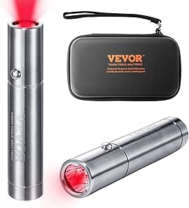 VEVOR Red Light Therapy Device for Body, Red & Near Infrared Light Therapy Wand with 3 Wavelengths, Handheld Red Light Healing Therapy Torch for Joint Muscles Pain Relief, Wound Healing, Skin Health