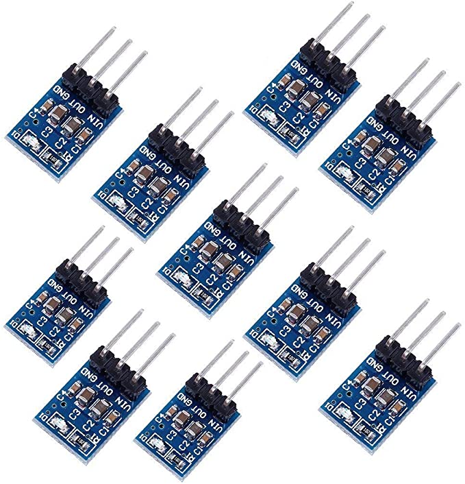 HiLetgo 10pcs AMS1117-3.3 DC-DC Step-Down Power Module AMS1117-3.3V Buck Module LDO 800MA