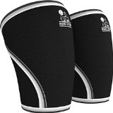 Knee Sleeves 1 Pair Support and Compression for Weightlifting Powerlifting and CrossFit - 7mm Neoprene Sleeve for the Best Squats - Both Women and Men - by Nordic Lifting8482 - 1 Year Warranty