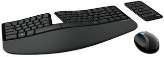 Microsoft Sculpt Ergonomic Desktop Keyboard, Mouse and Numeric Pad Set, UK Layout - Black