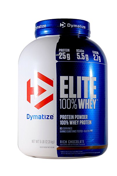 Dymatize Nutrition Elite Whey Protein Powder - 5 lbs (Rich Chocolate)