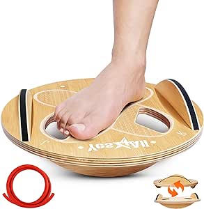 Yes4All Upgraded Foot Toes Balance Board for Adults - Wobble Board Trainer for Restoration, Balance Enhancement, Physical