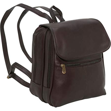 Le Donne Leather Everything Women's Backpack/Purse, One Size, Café