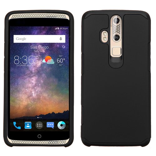 ZTE Axon Pro - Black [Impact Resistant Armor] [Shockproof Slim Dual Layer] Case and Atom LED