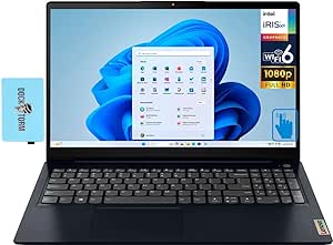 Lenovo IdeaPad 3i 15.6" Touchscreen IPS FHD Abyss Blue Laptop (Intel i5-1155G7, 16GB RAM, 512GB PCIe SSD, Intel Iris Xe, WiFi 6, Bluetooth 5.2, SD Reader, Webcam, Win 11 Pro) w/Dockztorm Hub