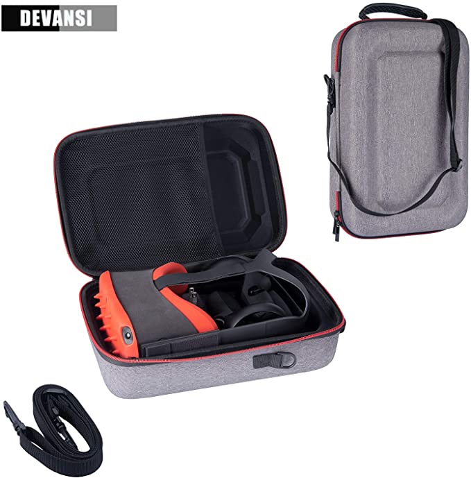 Devansi Pratical Travel Case for Oculus Quest VR Gaming Headset and Controllers Accessories Durable Carrying Bag with Straps(Grey)