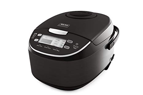 Aroma Housewares ARC-6106AB Japanese Style, Multi, Rice Warmer, Steamer, Saute-Then-Simmer, Cake Maker, Slow Cooker, 3Qt /12 cup cooked, Black