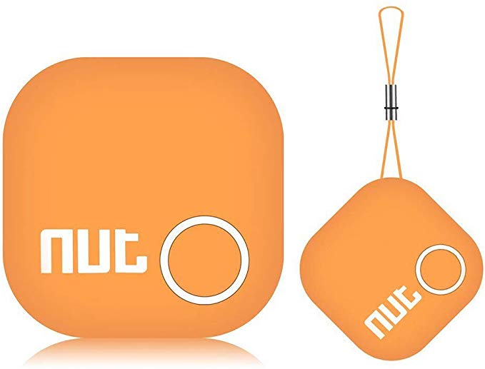 Tile Key Finder Locator Smart Tracker - "Nut 2" Bluetooth Item Anti-Lost Phone Finder with App, Item Car Key GPS Alarm Tracer Reminder Chip for Bag Phone Pets Dog Keychain Wallet Purse Luggage (Orange)