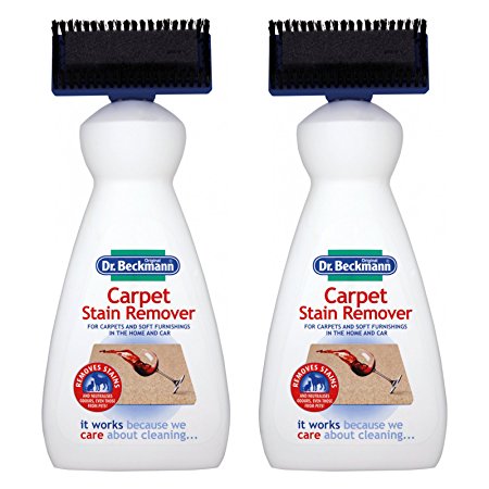 2 X Dr. Beckmann Carpet Stain remover with cleaning applicator/brush -650ml
