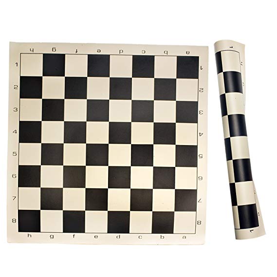 Roll Up Chess Mat Board Game, Black, One Size