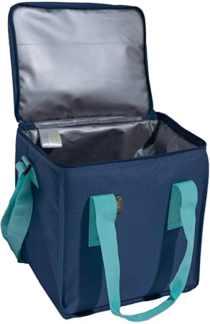 Ultimate Insulated Shopping Bags for Groceries w/Zippered Top & Dual Handles: This Insulated Grocery Bag/Cooler Bag is Foldable, Washable & Heavy Duty. Use it as a Cooler Box for Picnics or the Beach