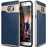 Caseology Wavelength Series Textured Pattern Grip Case Shock Proof for Galaxy S6 Edge Plus - Navy Blue