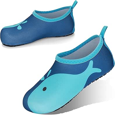 JOTO Water Shoes for Kids, Children Barefoot Quick-Dry Aqua Water Socks Slip-on Swim Beach Shoes for Girls and Boys Toddler