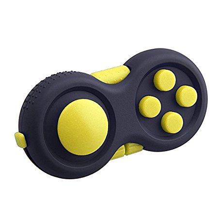 Bear Ursa Fidget Pad Toy Fidget Dice Prime Upgrade Version Fidget Cube Toy Stress Relief Fidget Cube Help Clicker Focus Mind Pressure Relief ABS Materials 6 Colors for Children and Adults (Yellow)