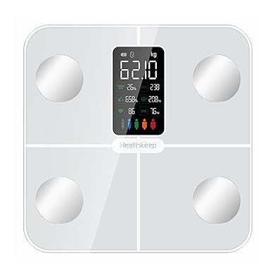 Body Fat Scale Smart BMI Scale Digital Bathroom Wireless Weight Scale, Body Composition Analyzer with Smartphone App sync with Bluetooth, 396 lbs