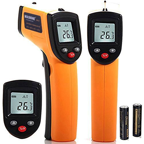 Masione Temperature Gun Non-contact Digital Laser Infrared Ir Thermometer -58f to 716f -50  3808451 Instant-read Handheld65292battery Included