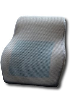 Low Back Pain Cushion by AirGo Products - Memory Foam Pillow With Innovative Cooling Gel Designed By a Chiropractor - Bonus Mesh and Plush Covers