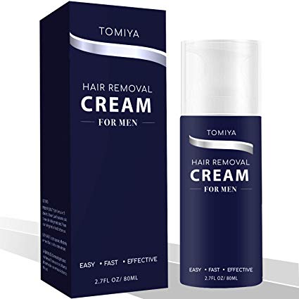 Hair Removal - Tomiya Premium Men’s Hair Removal Cream - Skin friendly Fast & Effective Painless formula with Aloe Vera & Vitamin E - Depilatory Cream Special Designed for Men