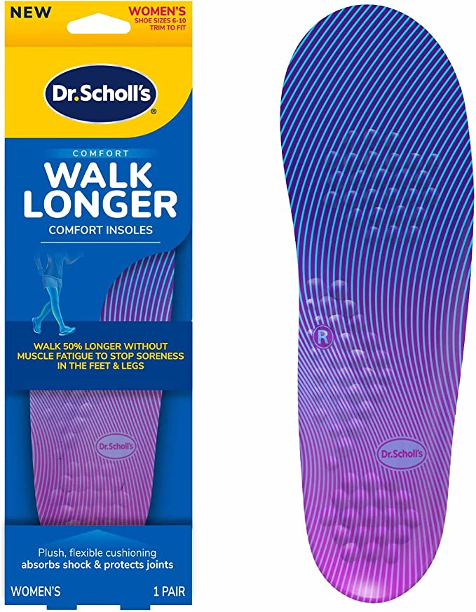 Dr. Scholl's Walk Longer Insoles, Women's, 1 Pair, Trim to Fit