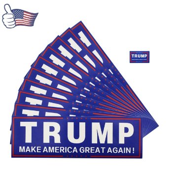 Donald Trump Stickers Make America Great Again Bumper Stickers Trump for Presidential Election 2016 10 Pack and 10 Lapel Pin