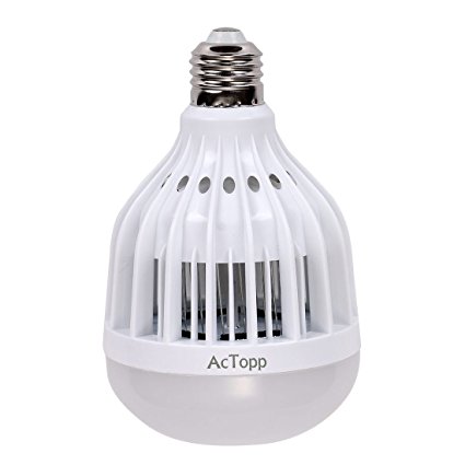 AcTopp UPGRADED 3 in 1 Bug Light Zapper, 85V-265V Mosquito Killer Bug Zapper Light Bulb Indoor/Outdoor Lighting, Flying Insects Wasp Moths Bug Killer, Removable for Easy Cleaning, Brush Included