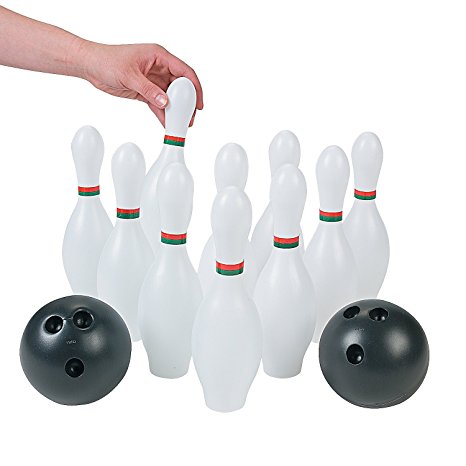 Kids Plastic 12 Pc. Bowling Set Party Toys (1-Pack of 12)