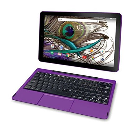 2018 High Performance RCA Galileo Pro 2-in-1 11.5" Touchscreen Detachable Tablet PC, Intel Quad-Core Processor, 1GB RAM, 32GB SSD, WIFI, Bluetooth, Webcam, Android 6.0 (Marshmallow), Purple