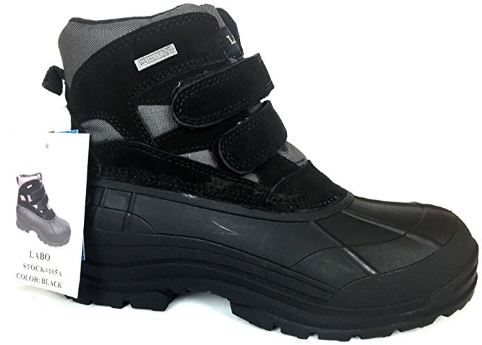 LB LEATHER WATERPROOF SNOW BOOT BLACK COLOR SIZE EW