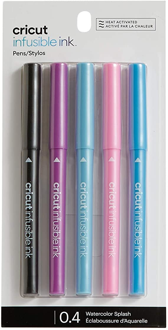 Cricut Infusible Ink Pens, Water Color Splash Fine-Point Markers (0.4) for DIY, 5 count