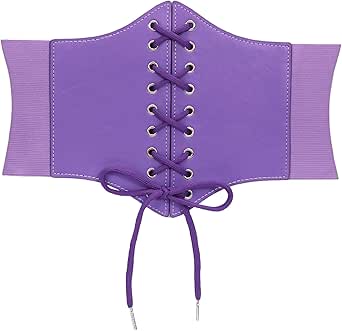 JASGOOD Women’s Elastic Costume Waist Belt Lace-up Tied Waspie Corset Belts for Women