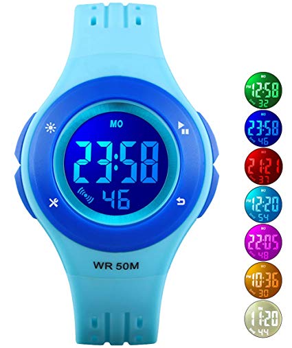 Kids Watch Boys Sports Waterproof Led Digital Watches with Alarm Wrist Watches for Boy Girls Children