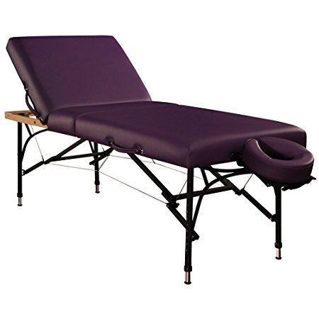 Mt Massage Tables Violet Tilt 29 Inch Aluminum Portable Massage Table Package with Backrest