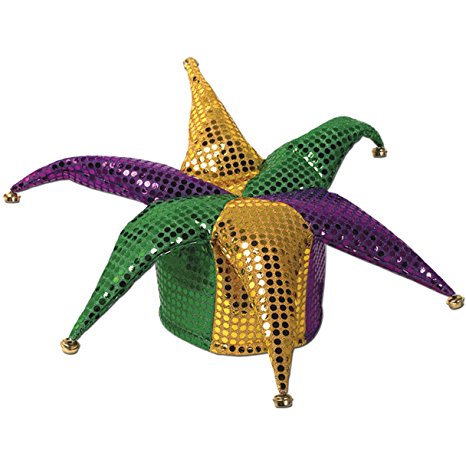 Mardi Gras Glitz 'N Gleam Jester Hat