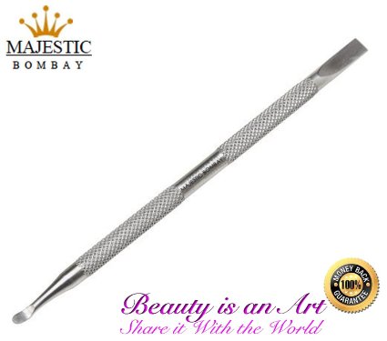 Majestic Bombay - Professional Stainless Steel Cuticle Pusher and Nail Cleaner Tool