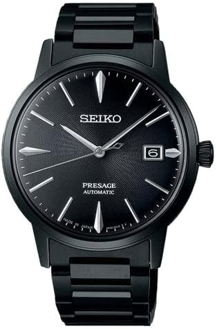 SEIKO Men's Black Dial Stainless Steel Band Automatic Watch