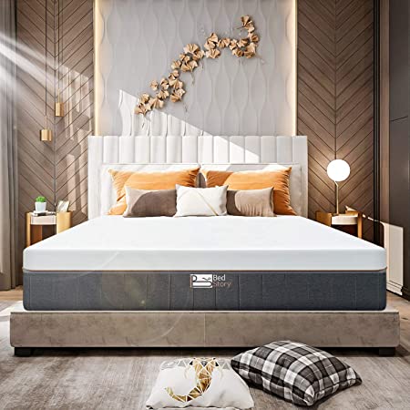 BedStory 12 Inch Gel Memory Foam Mattress Full, Bamboo Charcoal Infused Breathable Bed Mattress