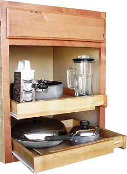 EXPANDABLE PULL OUT CABINET SHELF, WOOD