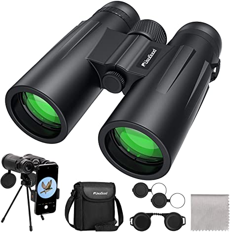 Usogood 12x50 Binoculars for Adults with Tripod, High Power Binoculars for Bird Watching, Stargazing, Traveling and Hiking, Smart Phone Adaptor for Photography