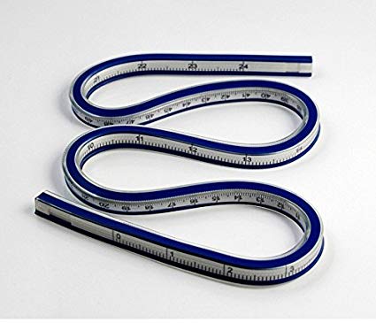 FORSUN 24 Inch (60cm) Flexible Curve Ruler Flex Design Rule, Ideal for use: Engineering Drawing, Design Graphics, Garment Design, All Kinds of Painting
