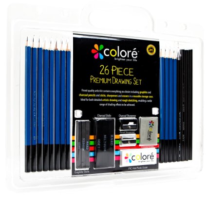 Colore 26 Piece Drawing Pencils Set
