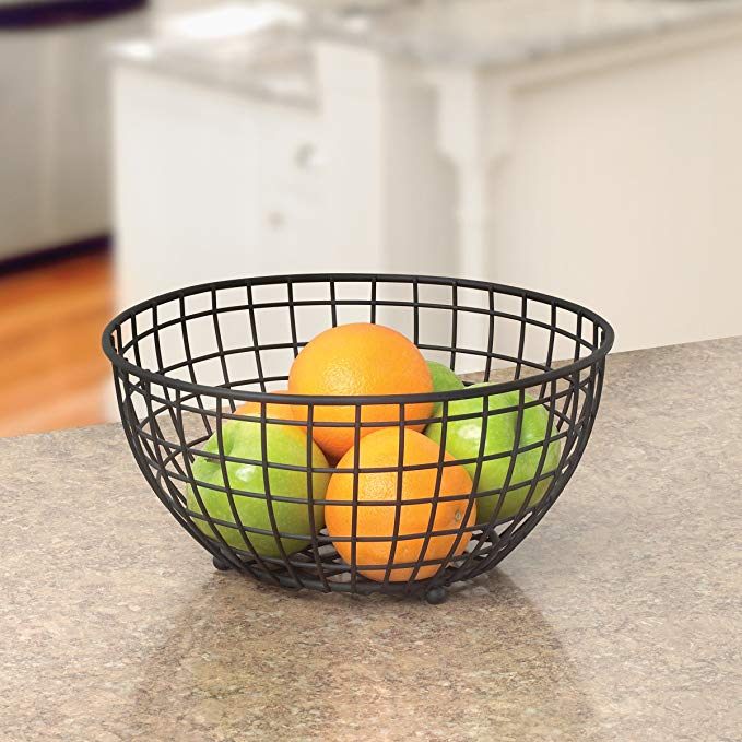 Spectrum Diversified Grid Fruit Bowl, Black