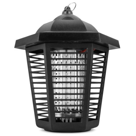 Sandalwood Electric Bug Zapper - Water Resistant Indoor and Outdoor Lantern with ½ Acre Range for Mosquitoes, Flies, Gnats & Other Insects