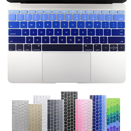 All-inside Blue Ombre Keyboard Skin for Macbook 12" A1534 and new MacBook 13" without Multi-Touch Bar A1708