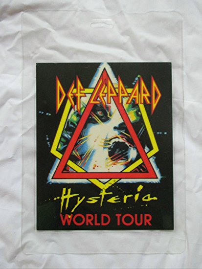 1988 Def Leppard Laminated Backstage Pass Hysteria Tour Staff Large