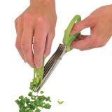Master Culinary Multipurpose 5-blade Herb Scissors w Longfinger Cleaning Brush  Time-Saving Kitchen Shears Chop Herbs Fast