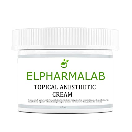 ELPHARMALAB, 5% Lidocaine, for Deeper Penetration, Topical Numbing Cream, Local and Anorectal Discomfort, 2 oz