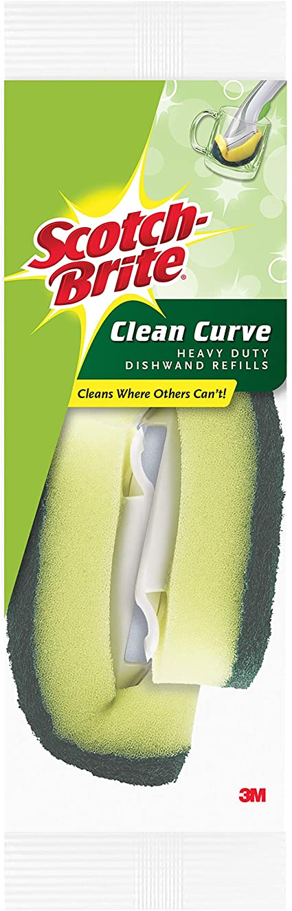 Scotch-Brite Clean Curve Heavy Duty Dishwand, 8 Refills