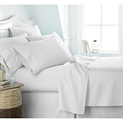 Egyptian Luxury 1800 Hotel Collection Bed Sheet Set - Deep Pockets, Wrinkle and Fade Resistant, Hypoallergenic Sheet and Pillow Case Set - (King,White)